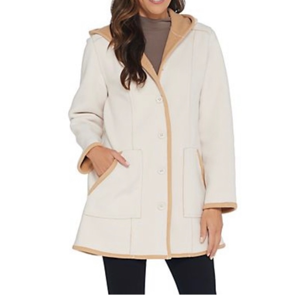 - Susan Graver Weekend Bonded Polar Fleece Coat in Size 3X
